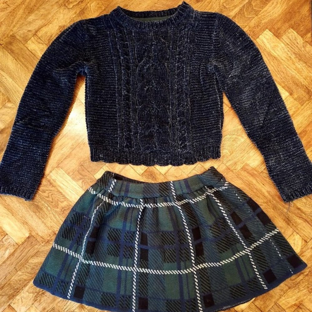 Girls Sweater Skirt Set